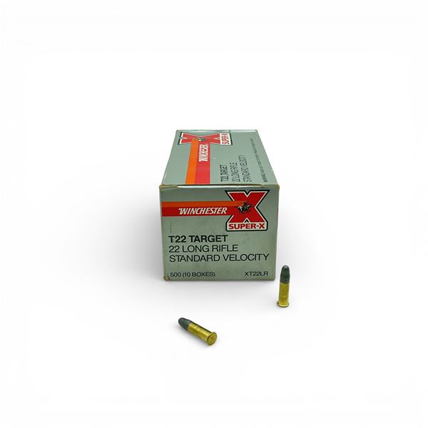 Winchester Super X T22 Target .22 LR, 40 Grain LRN Ammunition, 500 Rounds