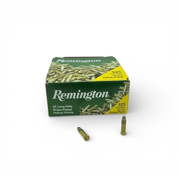Remington Golden Bullet .22 LR, 36 Grain LRN HP Ammunition, Approximately 525 Rounds