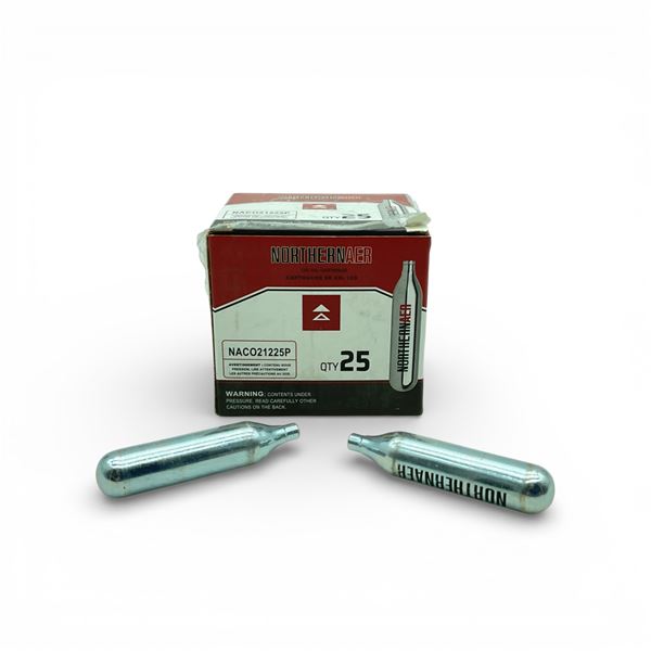 Northern AER 12 g CO2 Cartridge, 25 Qty