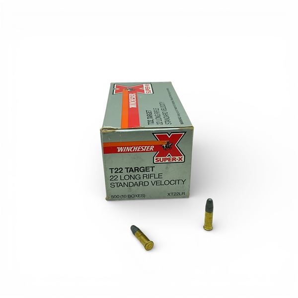 Winchester Super X T22 Target .22 LR, 40 Grain LRN Ammunition, 500 Rounds