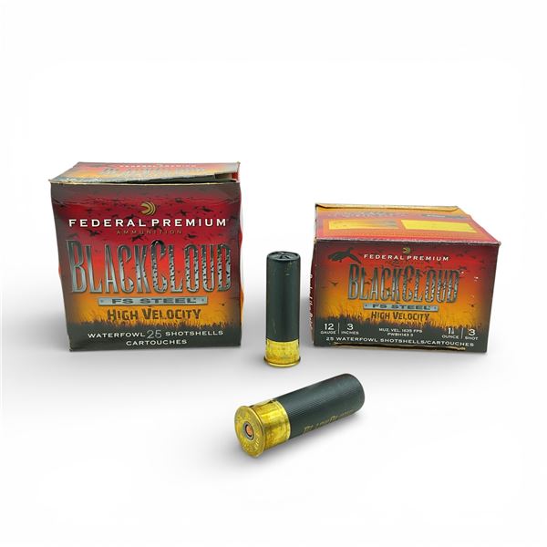 Federal Black Cloud FS Steel High Velocity 12 Ga, 3", 1-1/8 oz, #3 Shot Ammunition, 50 Rounds