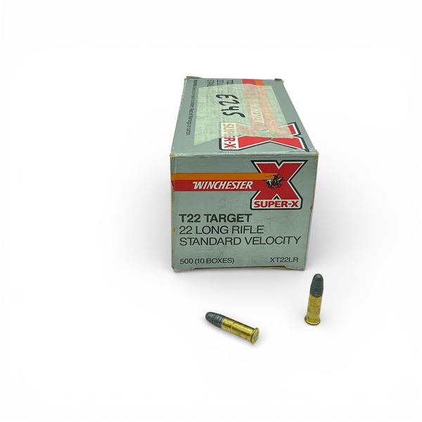Winchester Super X T22 Target .22 LR, 40 Grain LRN Ammunition, 500 Rounds