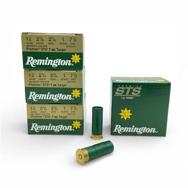 Remington Premier STS 1oz Target 12 Ga, 2-3/4", 1 oz, #7.5 Shot Ammunition, 100 Rounds