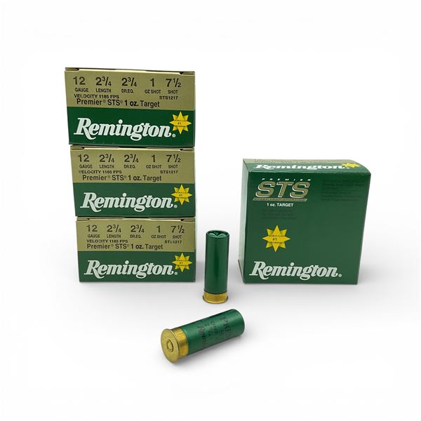 Remington Premier STS 1oz Target 12 Ga, 2-3/4", 1 oz, #7.5 Shot Ammunition, 100 Rounds
