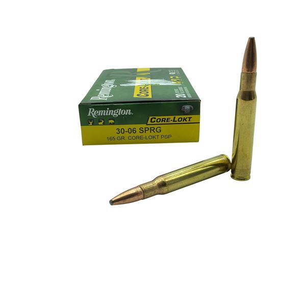 Remington 30-06 SPRG, 165 Grain Core-Lokt PSP Ammunition, 20 Rounds