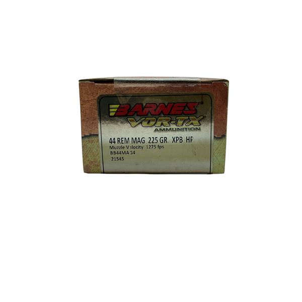 Barnes Vor-Tx 44 Rem Mag, 225 Grain XPB HP Ammunition, 20 Rounds