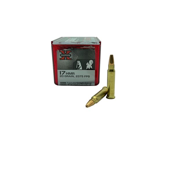 Winchester Super X Varmint & Small Game .17 HMR, 20 Grain Jacketed Hollow Point Ammunition, 50 Round