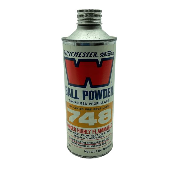 Winchester Ball Powder 748, Smokeless Propellant for Center Fire Rifle Loads, 1 lb