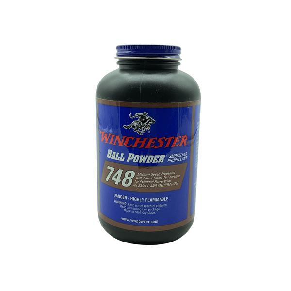 Winchester Ball Powder 748, Smokeless Propellant for Small and Medium Rifle, 1 lb