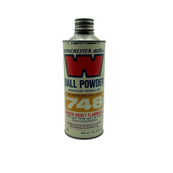 Winchester Ball Powder 748, Smokeless Propellant for Center Fire Rifle Loads, 1 lb