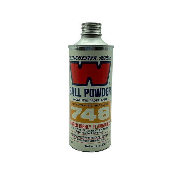 Winchester Ball Powder 748, Smokeless Propellant for Center Fire Rifle Loads, 1 lb