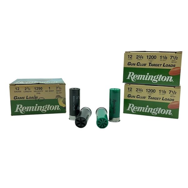 Remington 12 Ga, 2-3/4", #7.5 Shot Ammunition, 75 Rounds