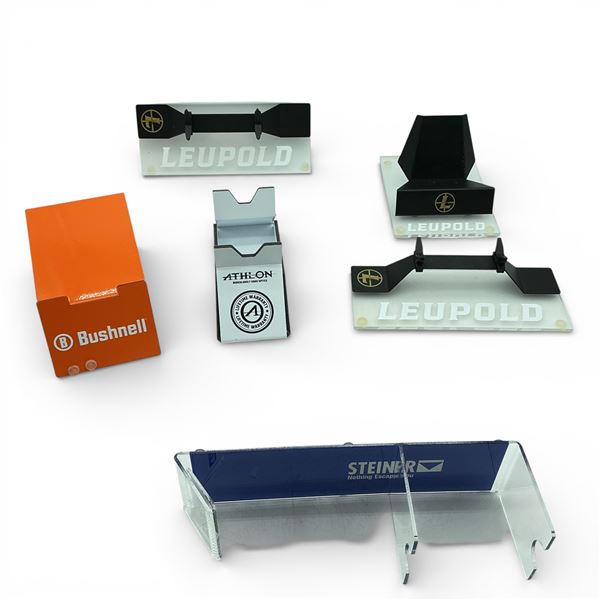 Assorted Scope and Optic Display Stands X 6 Qty
