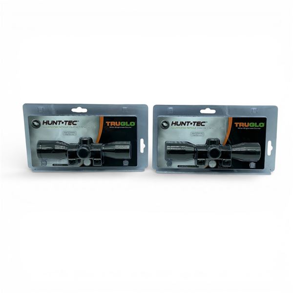 TruGlo Hunt-Tec Compact 4X32mm Rifle Scopes with Illuminated Duplex Reticle X 2 Qty