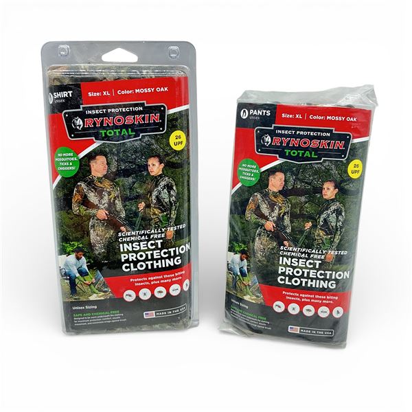 Rynoskin Insect Protection Clothing with 26 UPF, Shirt and Pants Size XL