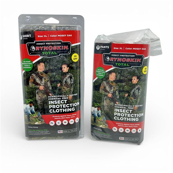 Rynoskin Insect Protection Clothing with 26 UPF, Shirt and Pants Size XL