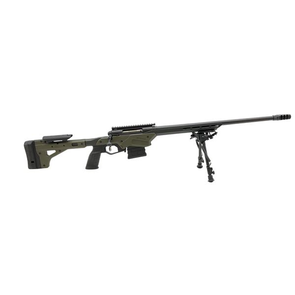 Savage Axis II Precision Bolt Action Rifle .223Rem 22" Threaded Barrel Black/Green MDT Chassis Bipod