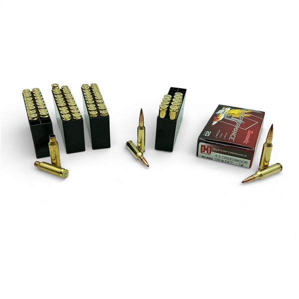 Hornady Superformance 6.5 Creedmoor 120 Grain CX Ammunition, Approx 31 Rounds and 60 Brass Cases