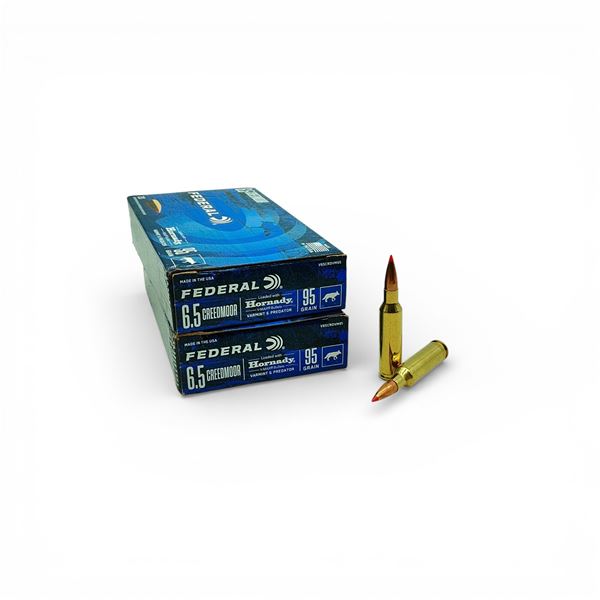 Federal 6.5 Creedmoor 95 Grain Hornady V-Max Ammunition, 40 Rounds