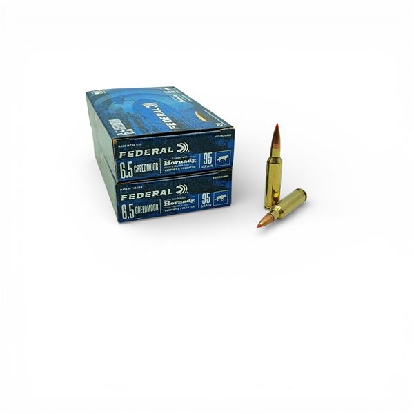 Federal 6.5 Creedmoor 95 Grain Hornady V-Max Ammunition, 40 Rounds