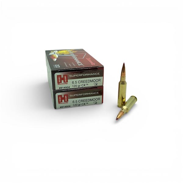 Hornady Superformance 6.5 Creedmoor 120 Grain CX Ammunition, 40 Rounds