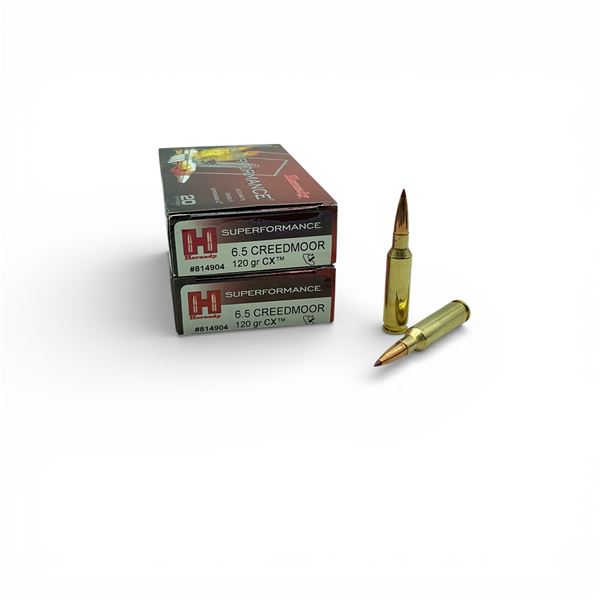 Hornady Superformance 6.5 Creedmoor 120 Grain CX Ammunition, 40 Rounds