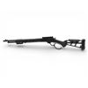 Image 2 : Canuck Wrangler Blackout Lever Action Rifle 30-30 Win 18.5" Threaded Barrel Black Skeleton Stock, Ne
