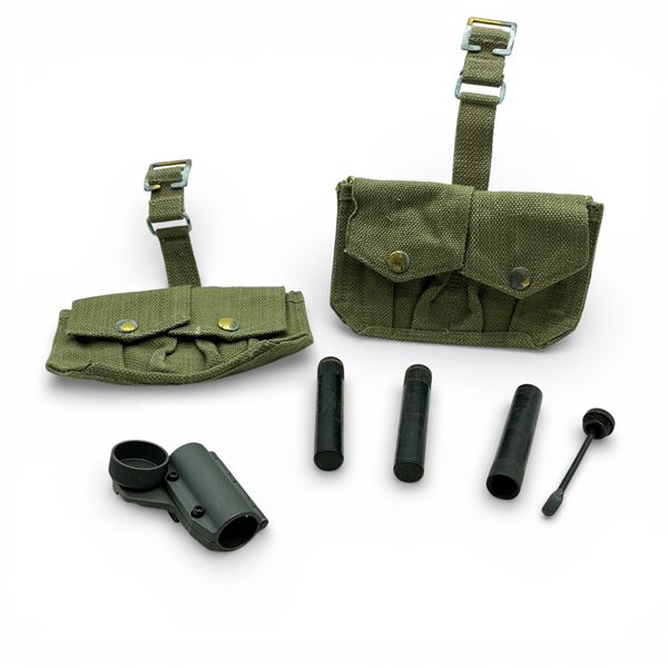 P37 Ammunition Pouch Pair, Lee-Enfield Old Bottles and M1D Garand Scope Mount (New)