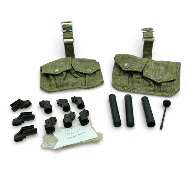 P37 Ammunition Pouch Pair, Lee-Enfield Oil Bottles and Mauser Bayonet Adapters
