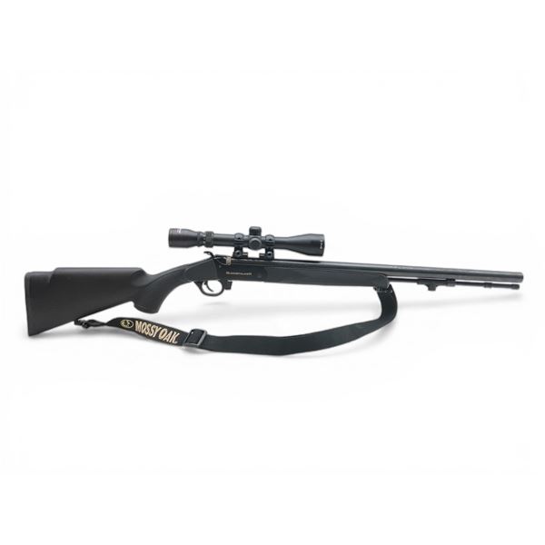 Traditions Buckstalker .50 Caliber Single Shot Black Powder Rifle Black 24" Barrel With 3-9X40 Scope