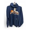 Image 1 : MeatEater Retro Mountain Hoody, Navy Blue, Size: Large, New