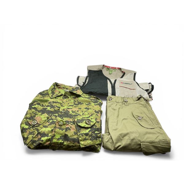 Gander Mountain Shotgun Vest, Sz: Large, Combat Pants, Sz: 38", CAD PAT Combat Shirt, Sz: 2XL