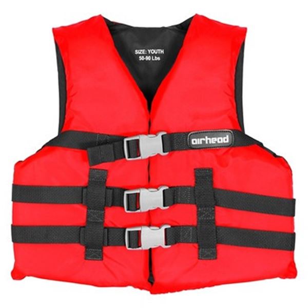 Airhead General Purpose Youth Life Vest, Red X 6 Qty, New