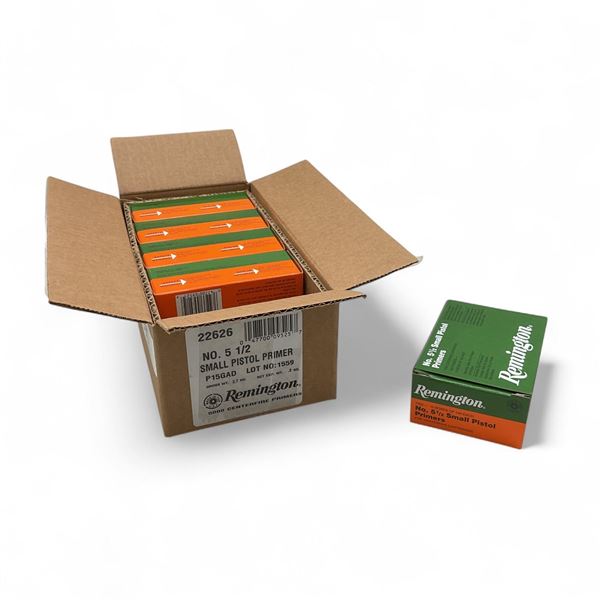 Remington #5 1/2 Small Pistol Primers, 5000 Qty Case