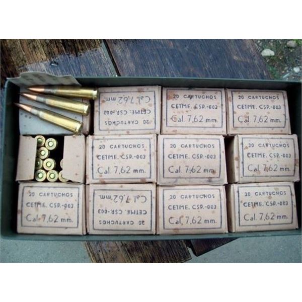 CETME 7.62 X 51 113 Grain FMJ Ammunition, Case of 2000 Rounds