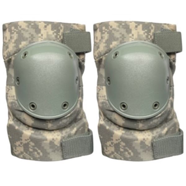 1X US Military Issue Knee Pads ACU Camo Used Condition