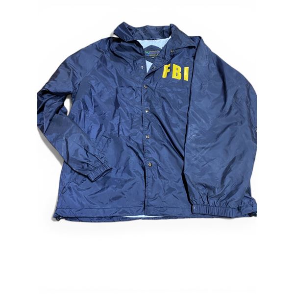 2x Navy Blue Rain Jacket with FBI Logo Size Large New Condition