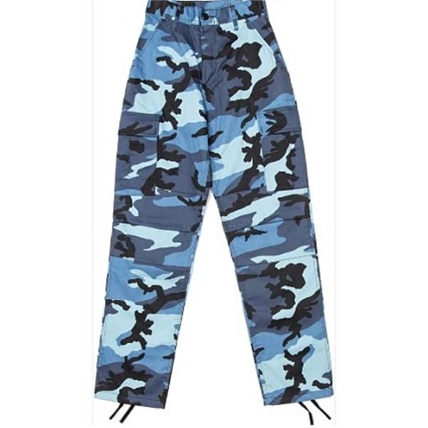 2x BDU Pants Sky Blue Camo Size X-Small Regular