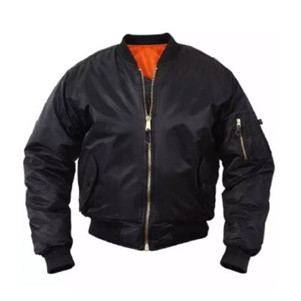 1X Ma1 Bomber Jacket Black Size Large  ( big make fits like Xlarge)