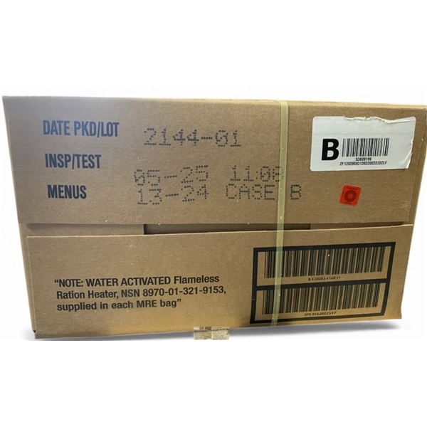1x US MRE Case of 12 Menu B
