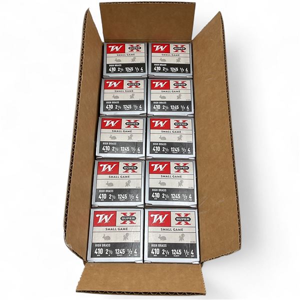 Winchester Super X HB Game Load 410 Bore 2 1/2" #4 Ammunition, Case of 250 Rounds