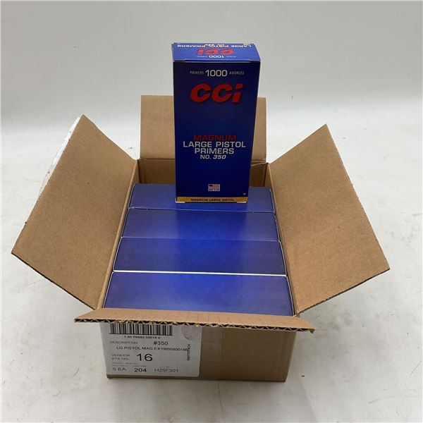 CCI Speer #350 Large Pistol Magnum Ex Primers, Case of 5000 Qty