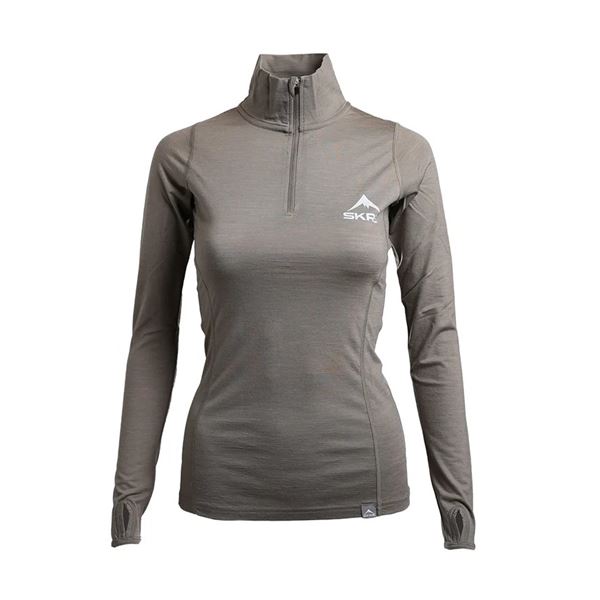 Skre Womens Kaibab Merino Top, Ash Brown, Size: XL, New