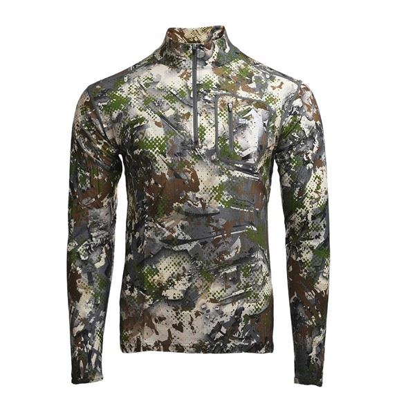 Skre Kaibab 150 Merino Wool Top, 1/4 Zipper Long Sleeve Shirt, Summit Pattern, Size: Large, New