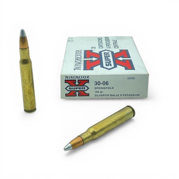 Winchester Super X 30-06 Springfield, 180 Grain Silvertip Expanding Ammunition, 20 Rounds