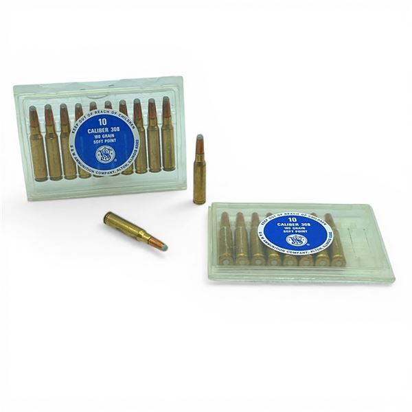 Smith & Wesson 308 Win, 180 Grain Soft Point Ammunition, 20 Rounds