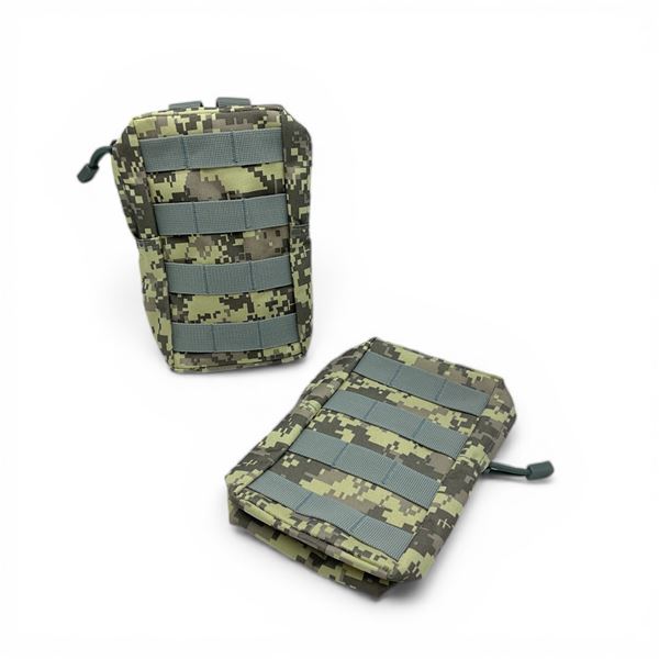 Camo Zip-Up Molle Pouches X 2 Qty