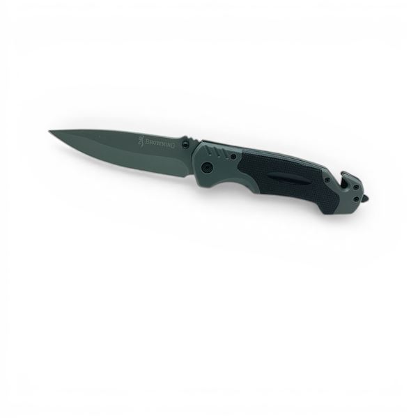 Browning 3.75" Folding Blade Knife with Glass breaker and Belt Clip