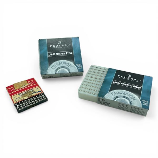 CCI #250 Large Rifle Magnum Primers, 100 Qty and Federal Large Magnum Pistol Primers, 157 Qty