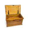 Image 2 : Small Wooden Chest with Cushion Top, 22.5" x 13" x 14"